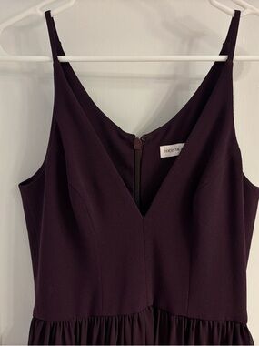 Dress the Population Plum V-Neck Sleeveless Dress
